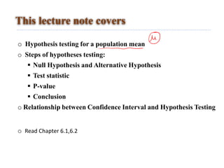 Hypothesis Testing A Level Notes.pdf Test of hypotheses part i | PDF