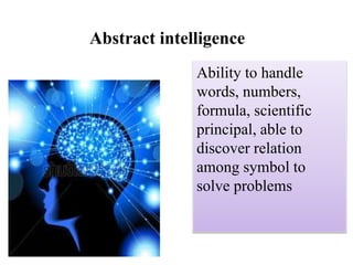 Abstract Abilities Test of intelligence ppt Use In ANP and Mental subject | PPTX