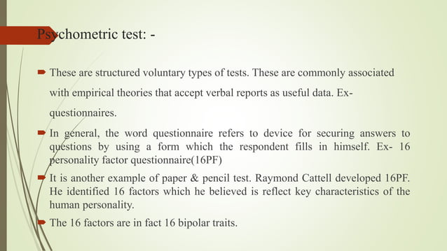 Test of intrest and personality | PPTX | Standardized Testing ...