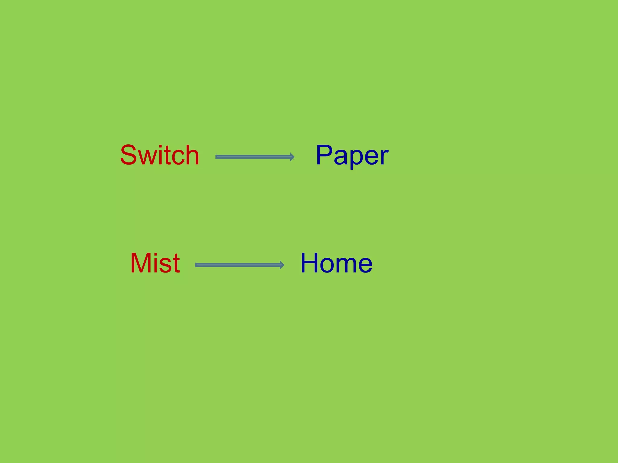 Switch Paper 
Mist Home 
 