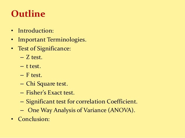 Test of significance in Statistics