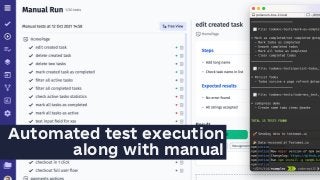 Automated test execution
along with manual
 