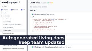 Autogenerated living docs
keep team updated
 