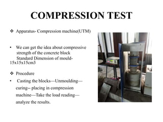 Compressive Testing Utm Test on fresh concrete and harden concrete | PPTX
