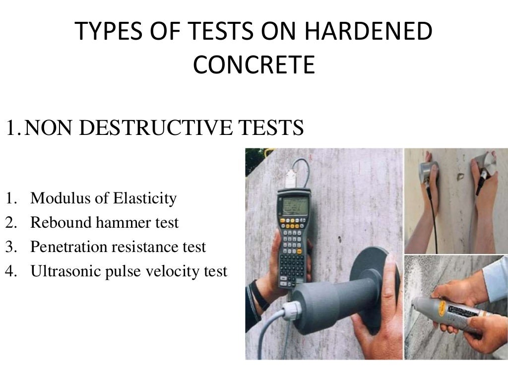 Test on fresh concrete and harden concrete