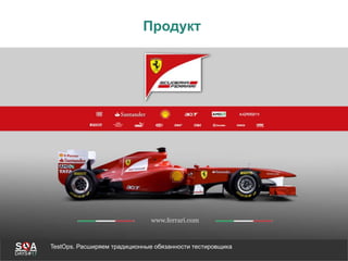 TestOps. Расширяем традиционные обязанности тестировщика
Продукт
 