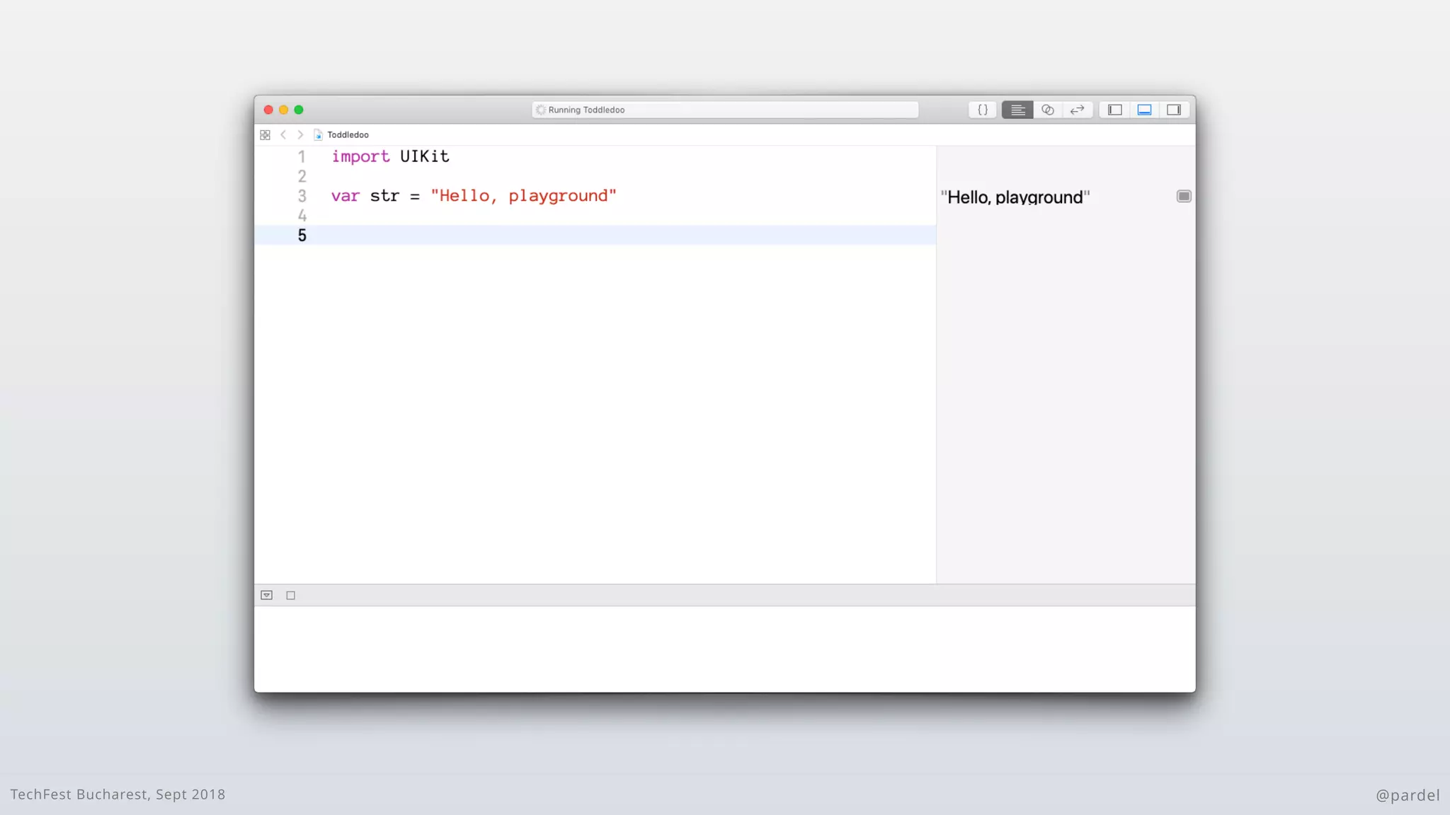 TechFest Bucharest, Sept 2018 @pardel
 