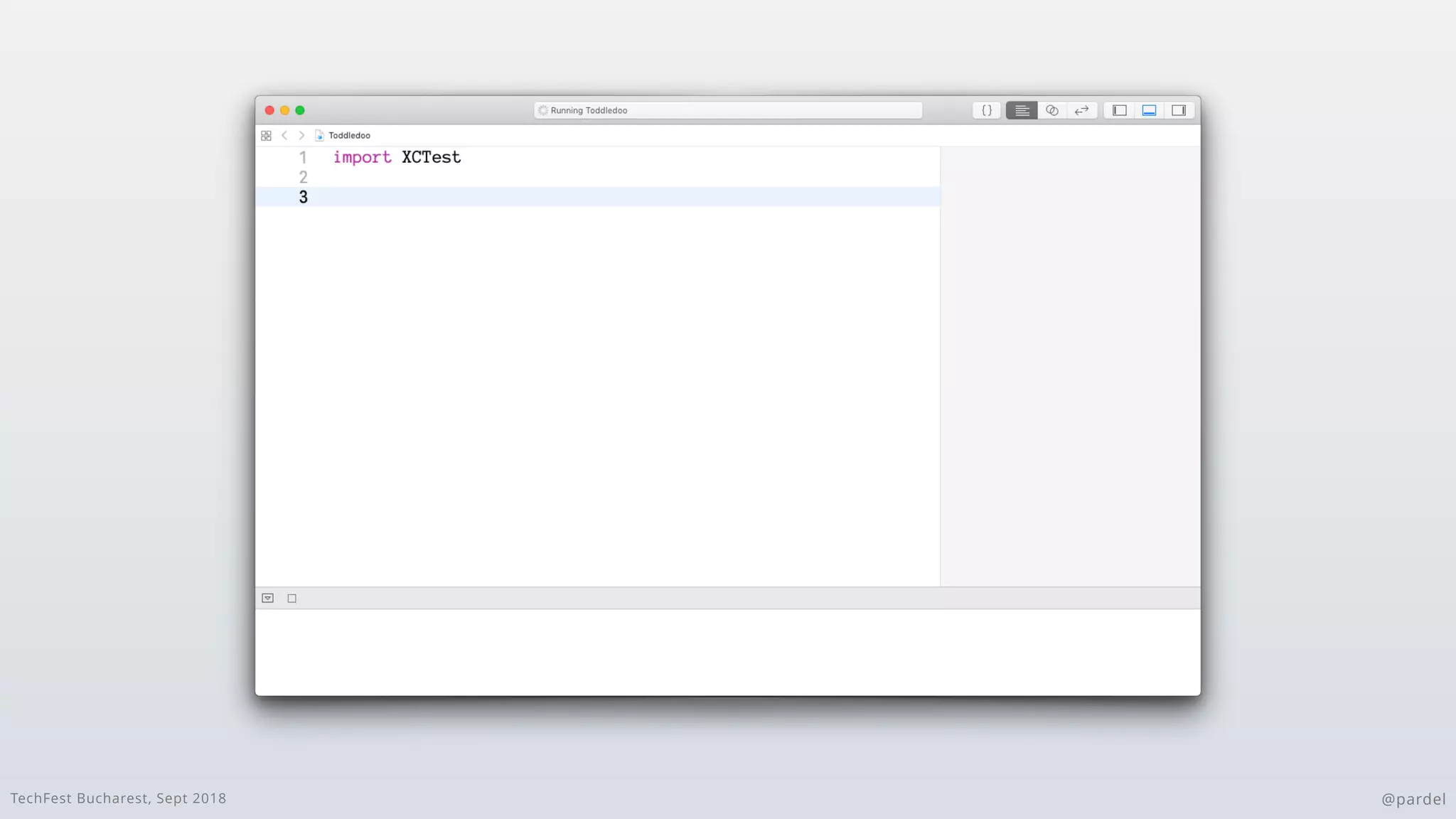 TechFest Bucharest, Sept 2018 @pardel
 