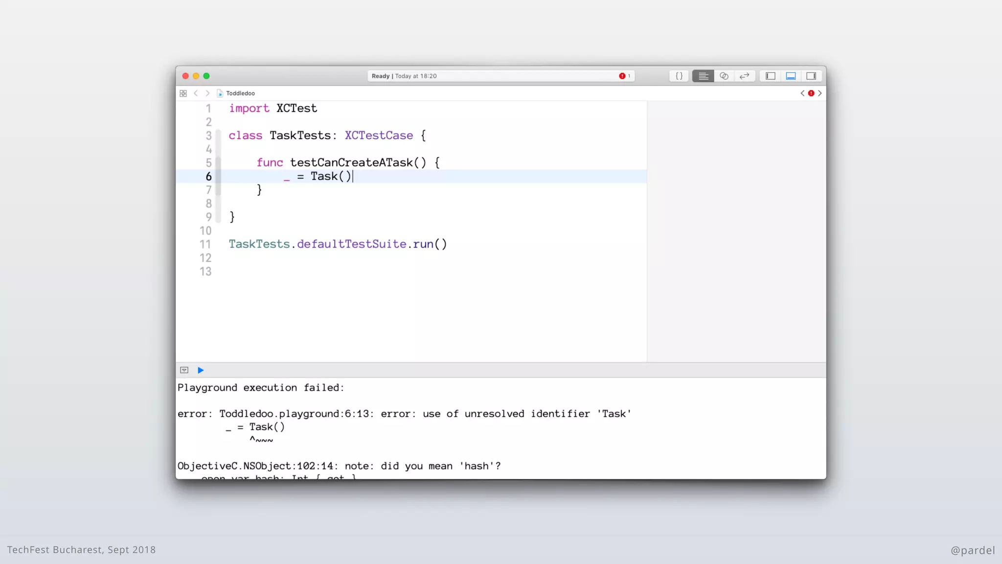 TechFest Bucharest, Sept 2018 @pardel
 