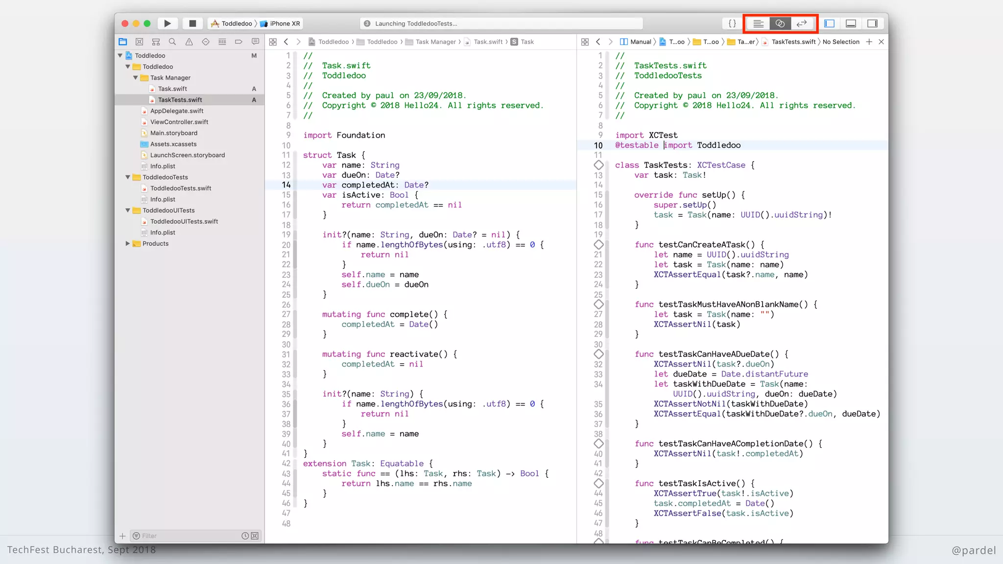 TechFest Bucharest, Sept 2018 @pardel
 