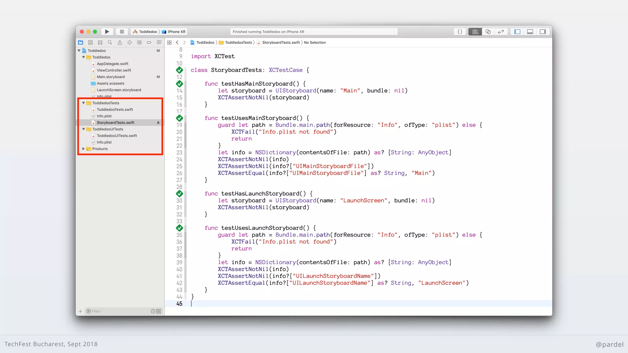 TechFest Bucharest, Sept 2018 @pardel
 