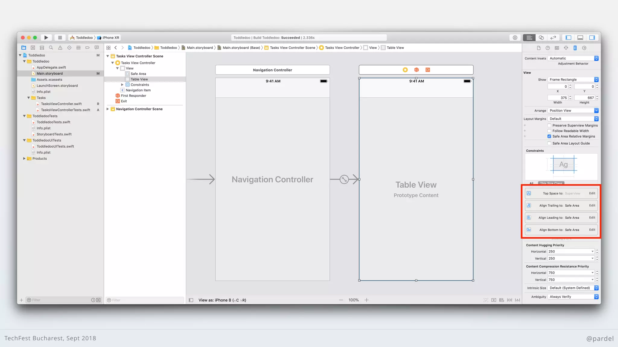 TechFest Bucharest, Sept 2018 @pardel
 