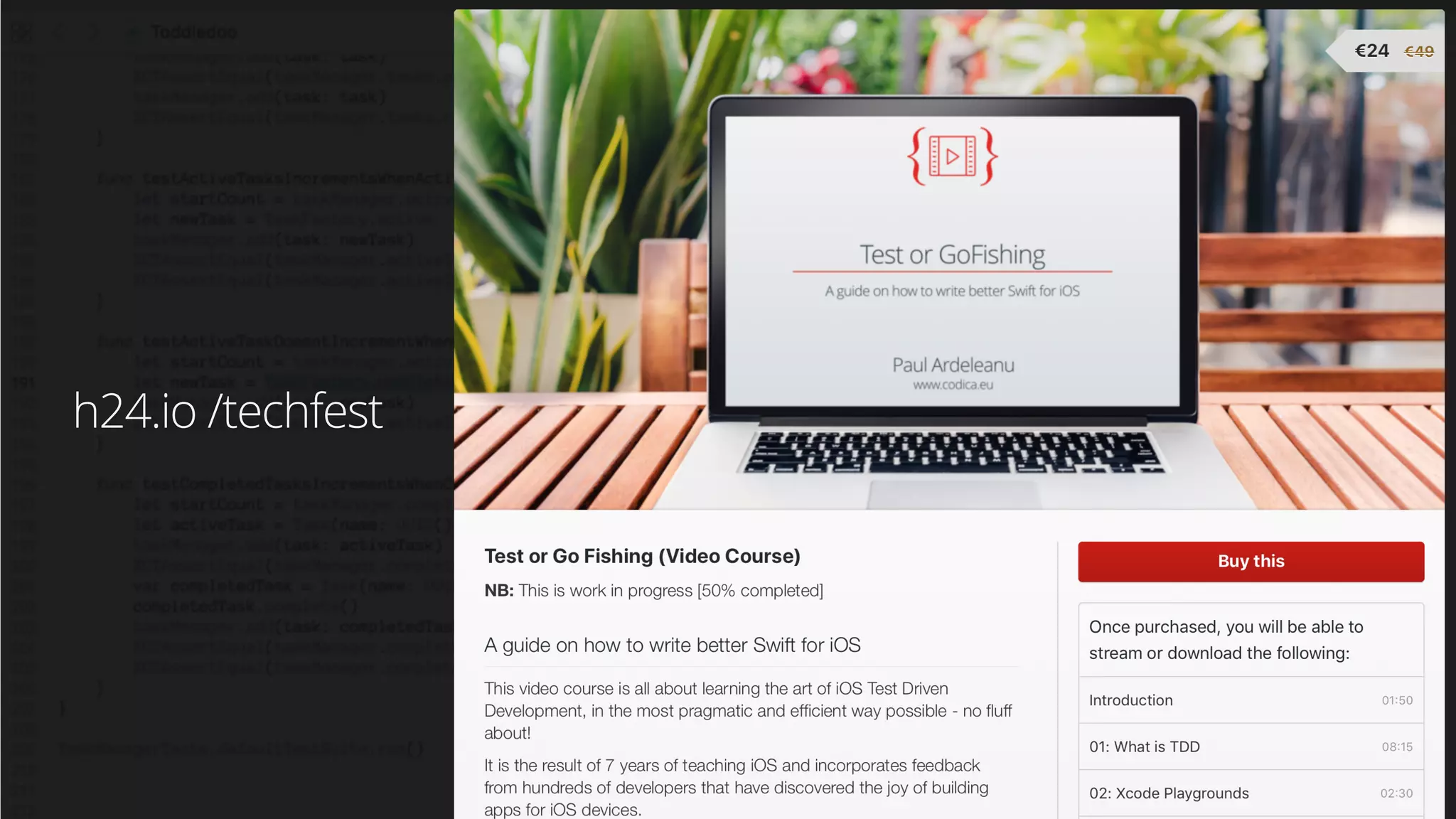 TechFest Bucharest, Sept 2018 @pardel
h24.io /techfest
 