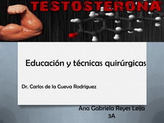 Educación y técnicas quirúrgicas

Dr. Carlos de la Cueva Rodríguez



                        Ana Gabriela Reyes Leija
                                  3A
 