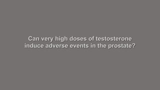 Can very high doses of testosterone 
induce adverse events in the prostate? 
 