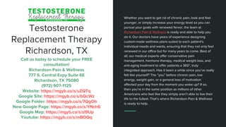 Testosterone Replacement Therapy Richardson, TX Presentation | PPTX