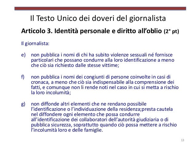 Carta Dei Doveri Del Giornalista Degli Uffici Stampa Testo unico dei doveri del giornalista