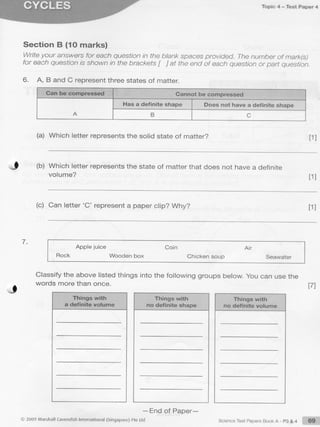 Oxford Science Test Paper 4