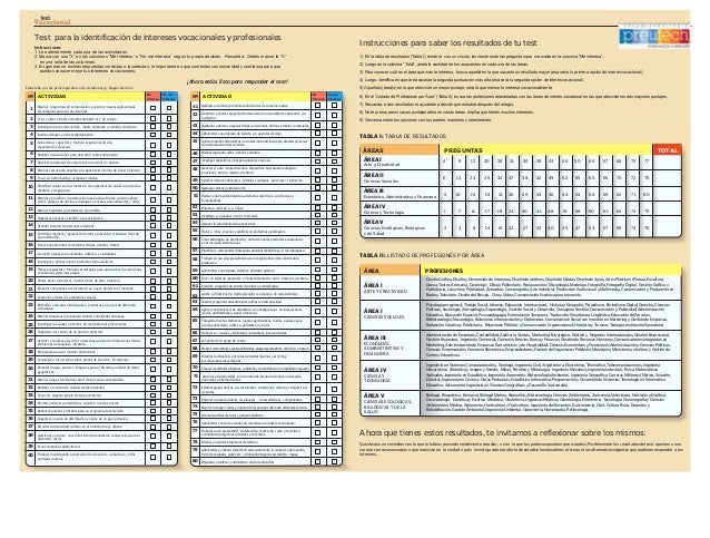 Test de orientacion vocacional kuder PDF download