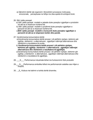 Test per sjellja e konsumatorve 1