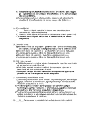 Test per sjellja e konsumatorve 1