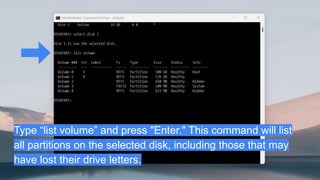 How to Recover Lost Partition on External Hard Drive diskpart | PPTX