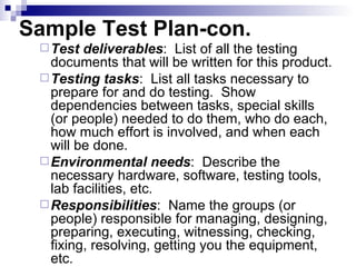 Test planning | PPT