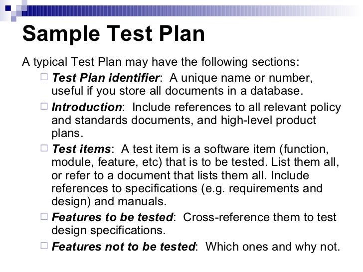 test planning test planning