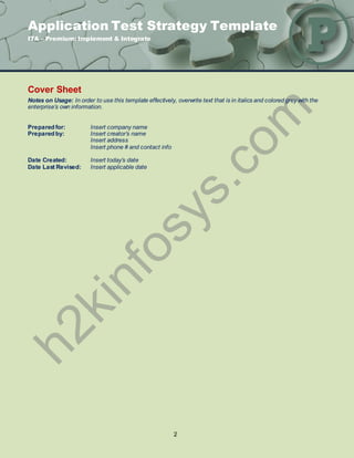 Test Plan Template | PDF