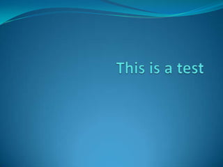 This is a test 