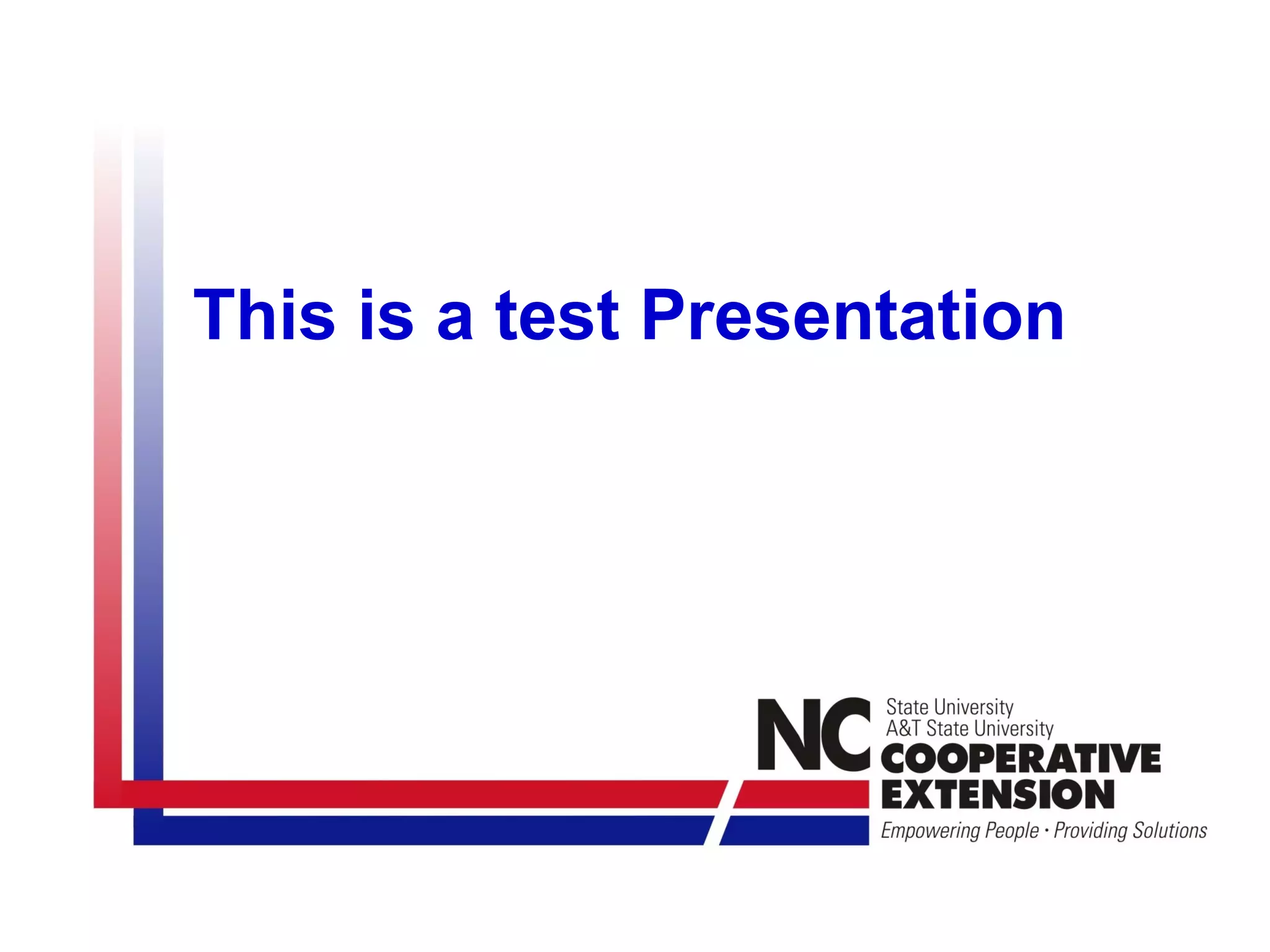 This is a test Presentation