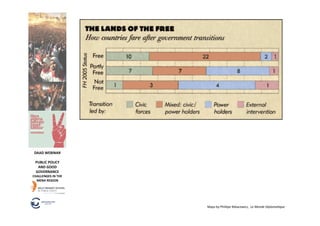 DAAD	
  WEBINAR	
  

  PUBLIC	
  POLICY	
  
   AND	
  GOOD	
  
  GOVERNANCE	
  
CHALLENGES	
  IN	
  THE	
  
  MENA	
  REGION	
  




                              Maps	
  by	
  Phillipe	
  Rekacewicz,	
  	
  Le	
  Monde	
  Diploma.que	
  
 