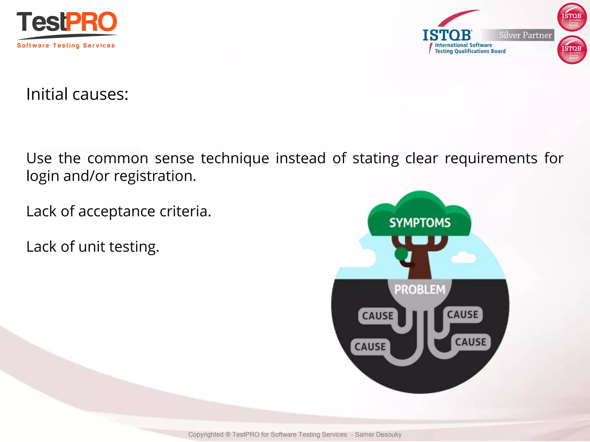 Login & Registration defect taxonomy v1.0 | PPT