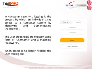 Login & Registration defect taxonomy v1.0 | PDF