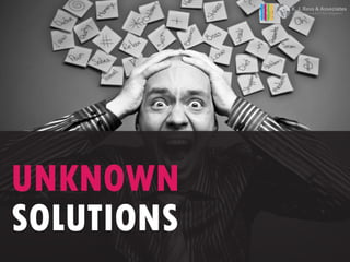 UNKNOWN
SOLUTIONS
K. J. Ross & Associates
Software Testing & ICT Risk Mitigation
 