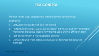 Test progress, monitoring and control | PPTX