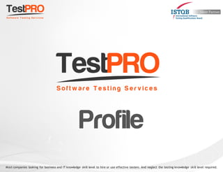 Profile
Most companies looking for business and IT knowledge skill level to hire or use effective testers. And neglect the testing knowledge skill level required.
 