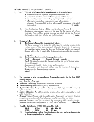 Examinable Question and answer system programming | PDF