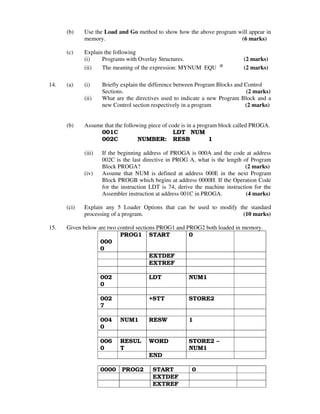 Program Question And Answer Portion Examinable Question and answer system programming | PDF