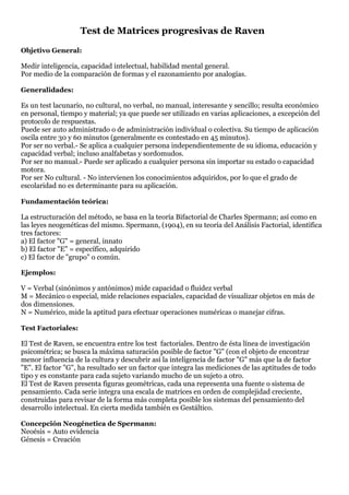 Key Test Raven Test raven | DOC