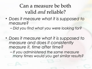 Reliable Measuring Method Test Reliability and Validity | PPT