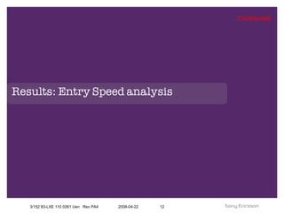 Results: Entry Speed analysis 