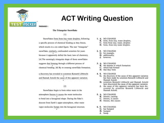ACT Writing Question
 