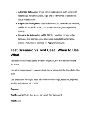 Test Scenario_ Definition, Types, Example, and Template | PDF