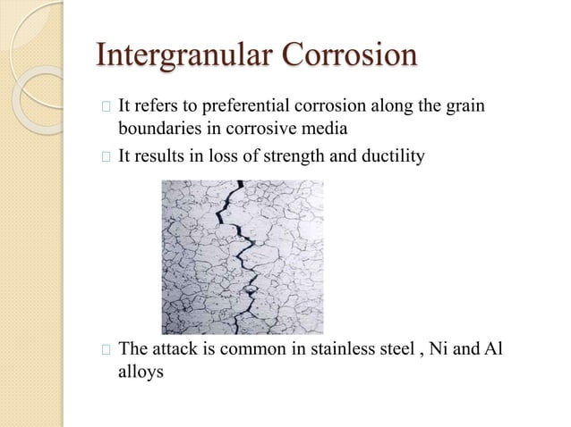 Tests for intergranular corrosion and stress corrosion cracking | PPTX