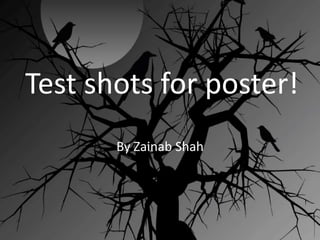 Test shots for poster!
By Zainab Shah

 