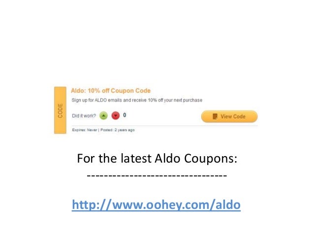 aldo discount coupons