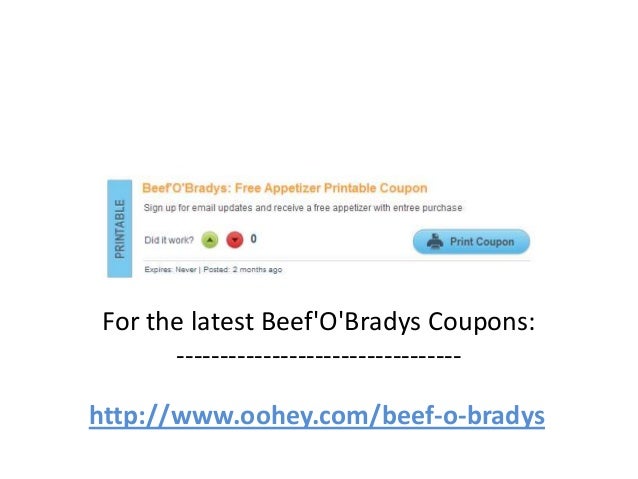 Beef o brady's coupons