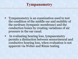 Tests of hearing | PPT