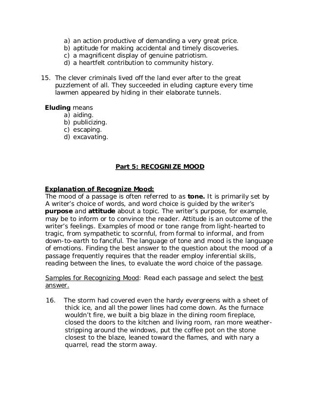 Tests of reading comprehension